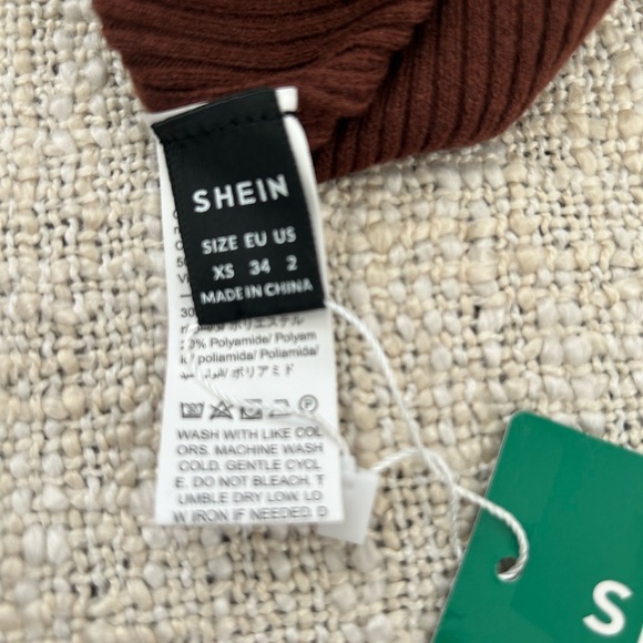 SHEIN  brown ribbed top Size XS - Picture 5 of 8